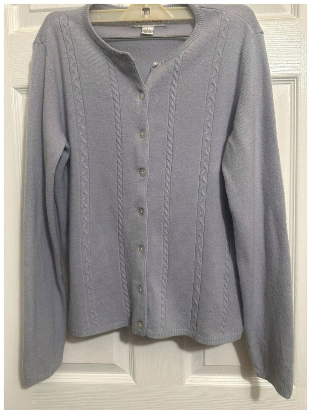 Casual Corner Annex Women's Blouse Top Light Blue Knit Size S